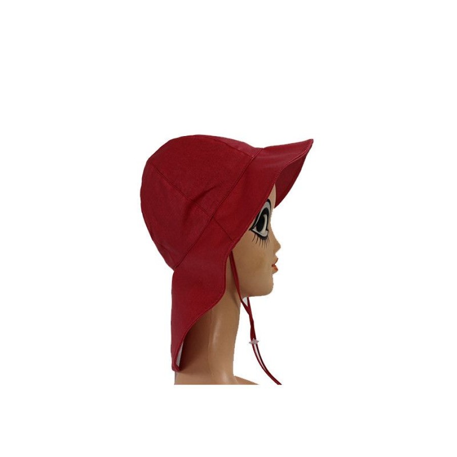 Wholesale Chapeau De Pluie Rouge Large Revers