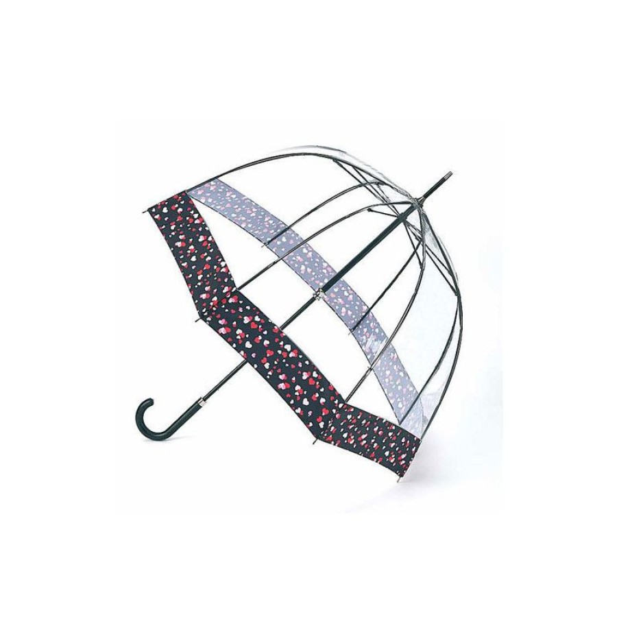 New Parapluie Luxe Transparent Cloche Bord Coeurs