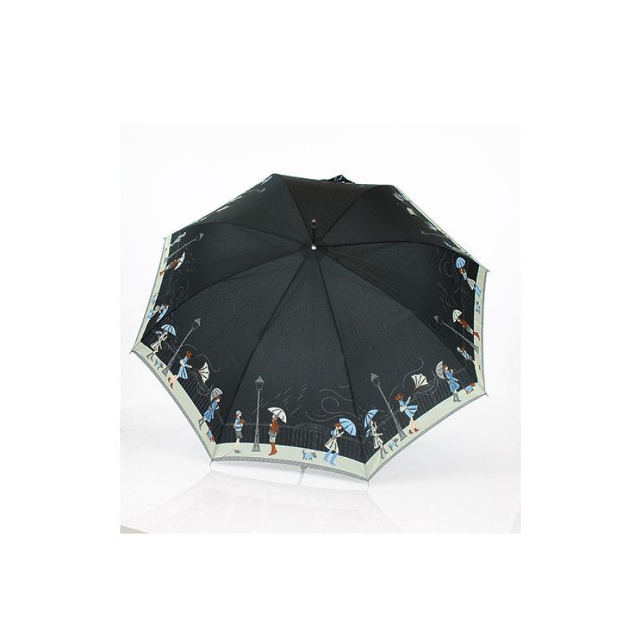 New Parapluie Noir Femme Motif Tempu00Eate En Ville