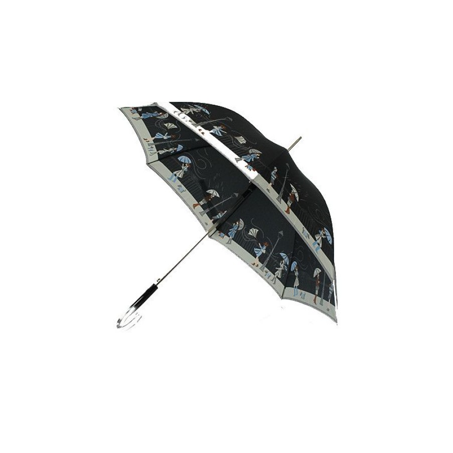 New Parapluie Noir Femme Motif Tempu00Eate En Ville