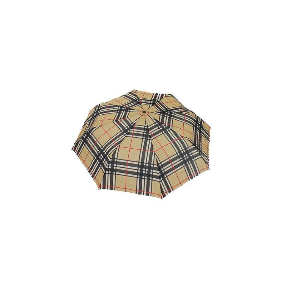 Hot Parapluie Pliant Imprim Cossais Beige