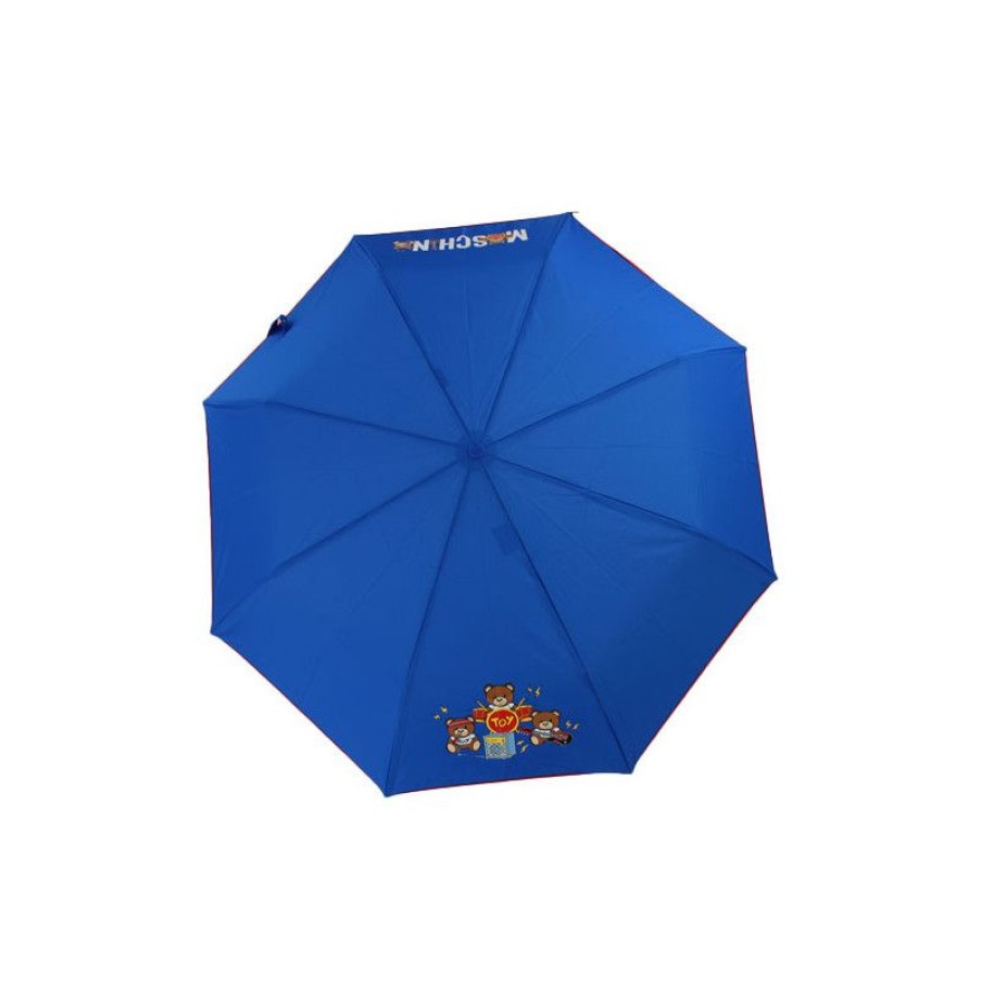 New Parapluie Bleu Pliant Moschino Teddy Bear