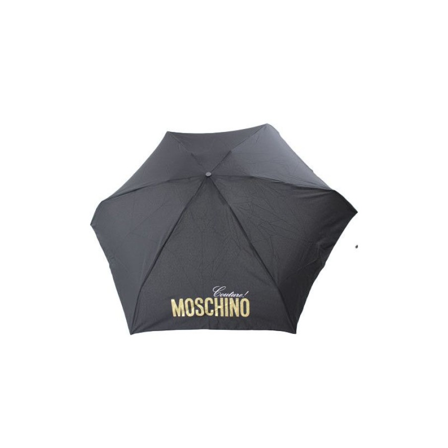 Best Mini Parapluie Noir Et Or Moschino Avec Trousse