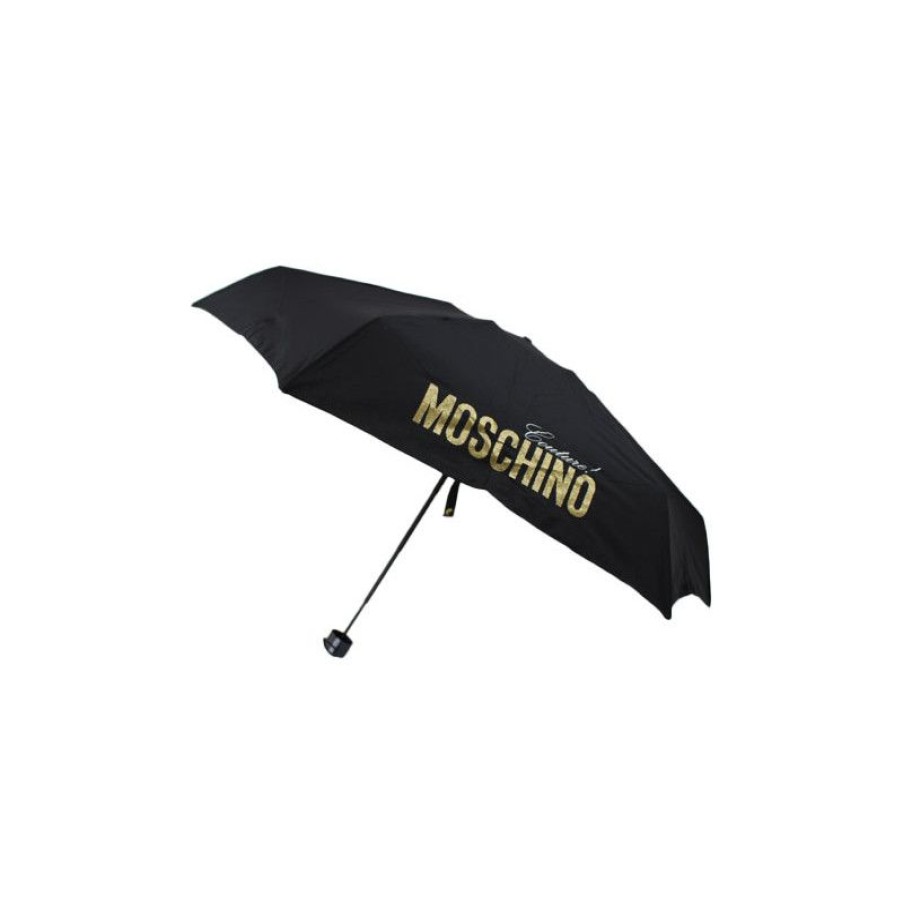 Best Mini Parapluie Noir Et Or Moschino Avec Trousse