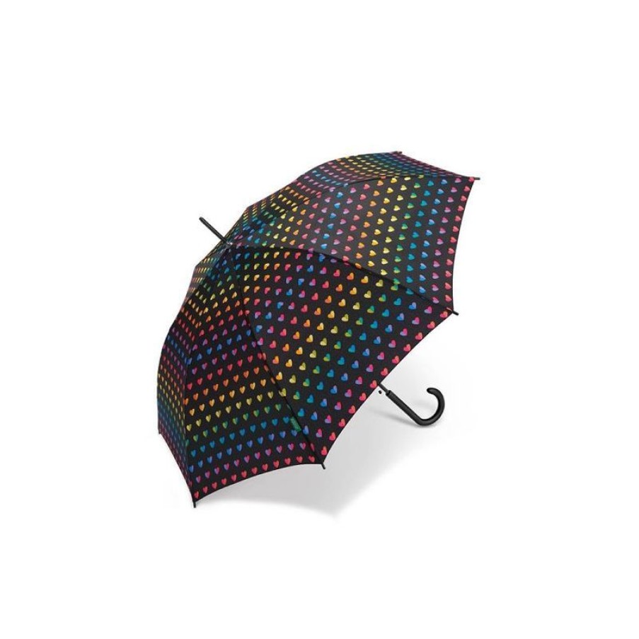 Hot Parapluie Long Benetton Coeurs Multicolores