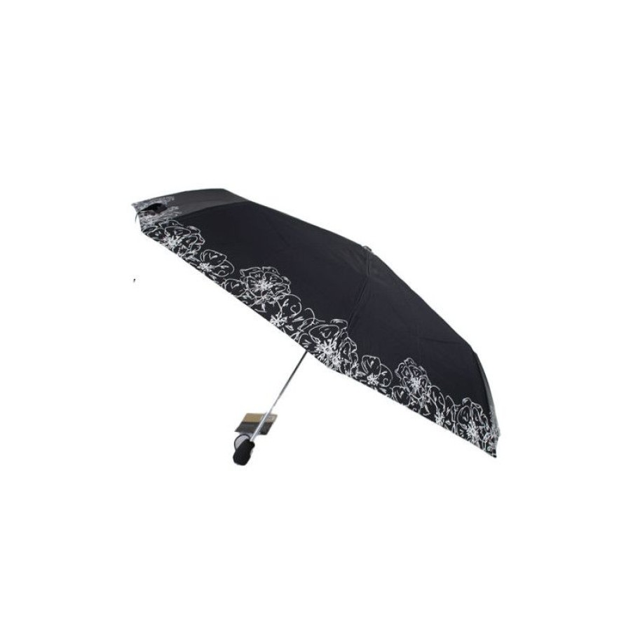 Clearance Parapluie Pliant Ouverture Et Fermeture Automatique Noir Et Blanc Pierre Cardin