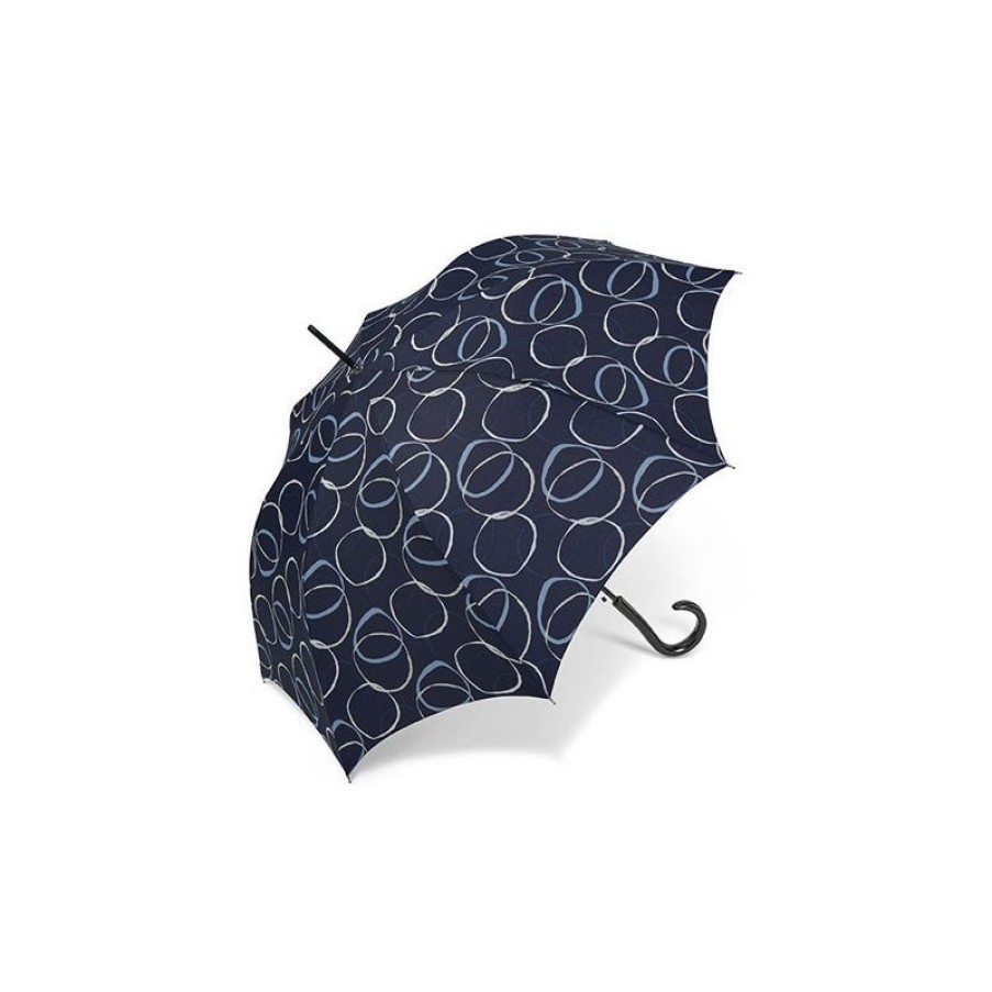 New Grand Parapluie Cardin Cercles En Bleu