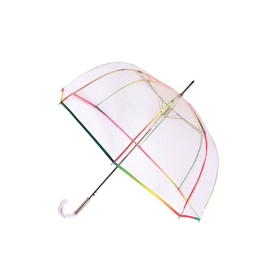 New Grand Parapluie Cloche Transparent Liser Multicolore