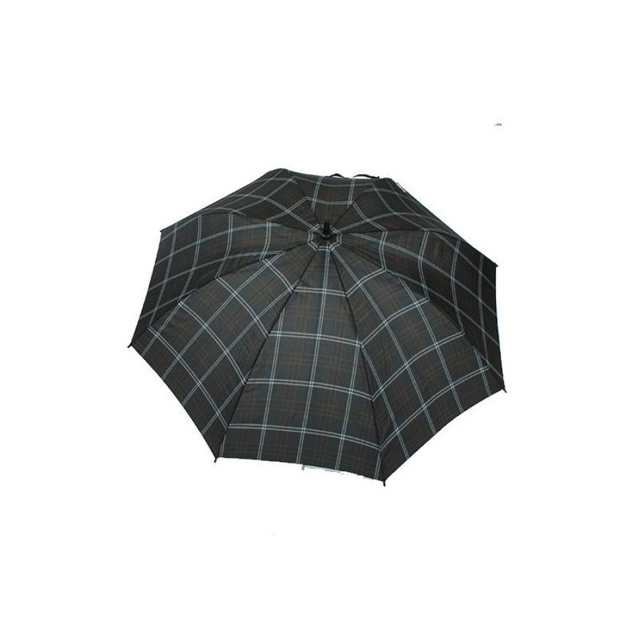 Best Parapluie Golf Cossais Fond Noir Rayures Chocolat