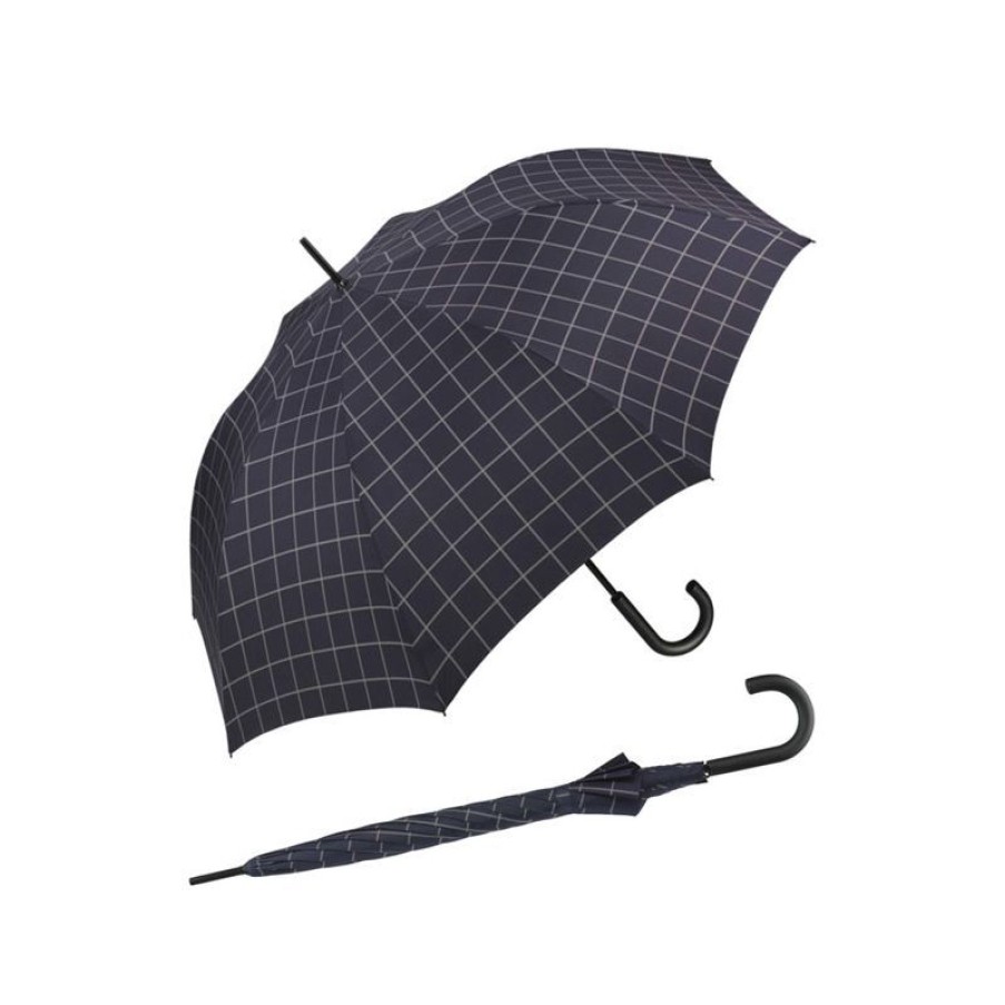 Wholesale Grand Parapluie Esprit Bleu Nuit Carreaux