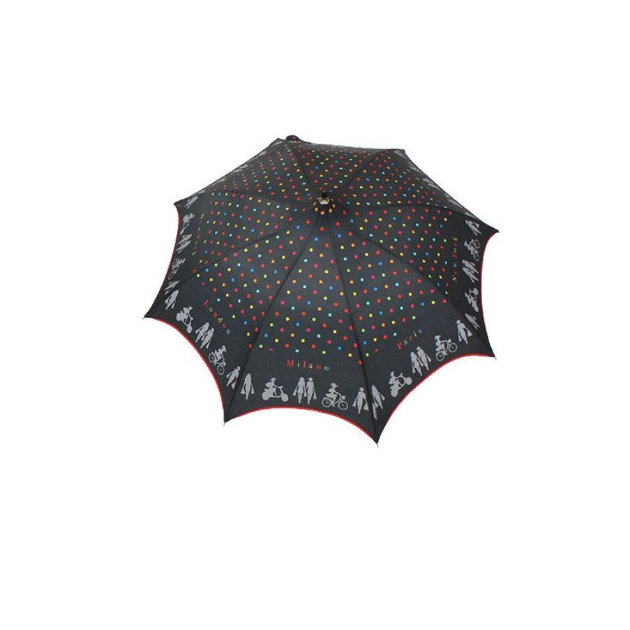 Clearance Parapluie Pagode Pois Multicolores City