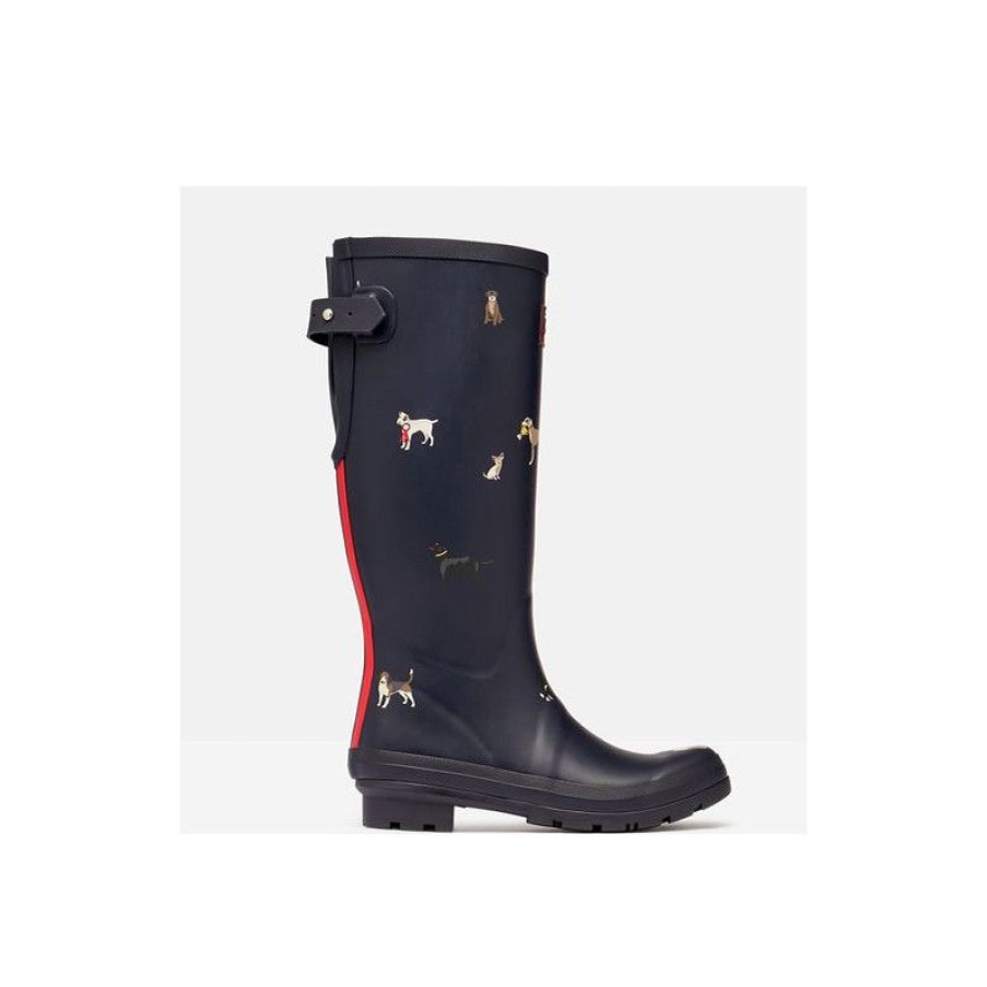 Wholesale Bottes De Pluie Femme Bleu Marine Motif Chiens