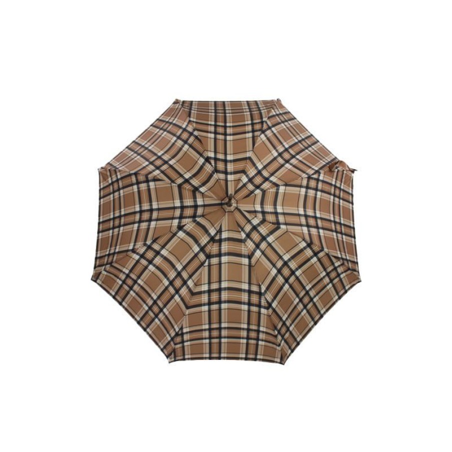 New Parapluie Canne Franu00E7Ais Cossais Noir Et Beige