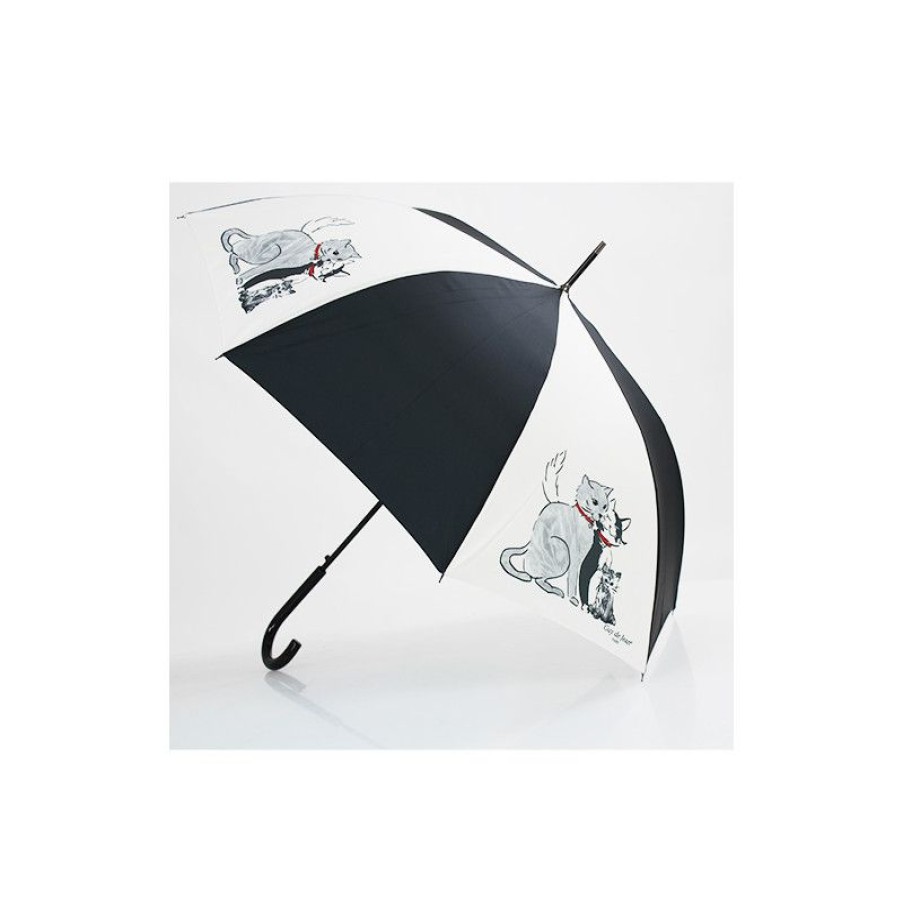 New Parapluie Droit Cru Et Noir Les Minous Guy De Jean