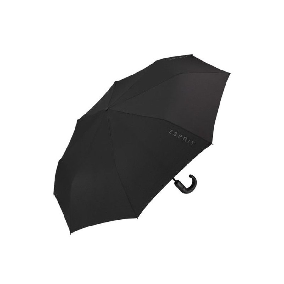 Hot Parapluie Pliable Noir Esprit Poigne Noire Courbe