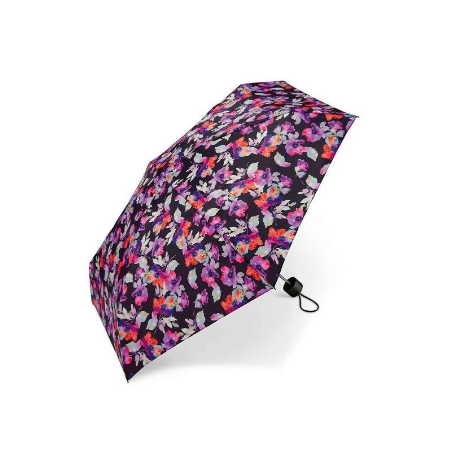 Online Mini Parapluie Pliant Pierre Cardin Inspiration Florale Noir