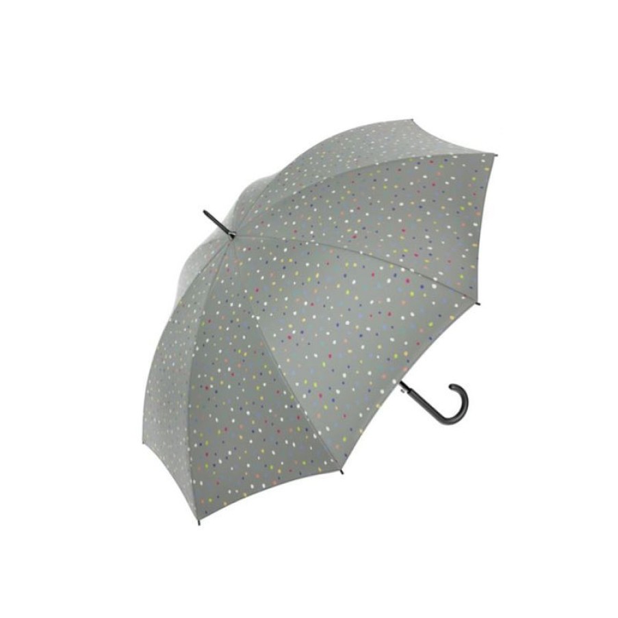 Online Parapluie Long Gris Benetton Pois Multicolores