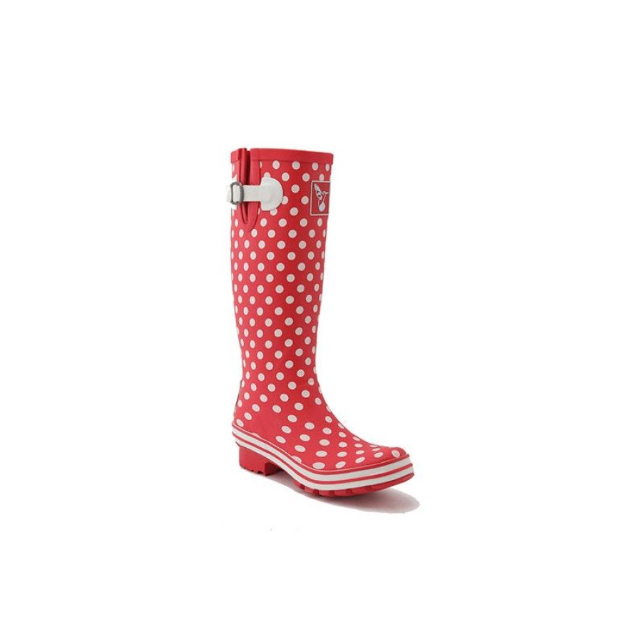 Online Botte De Pluie Polka Rouge