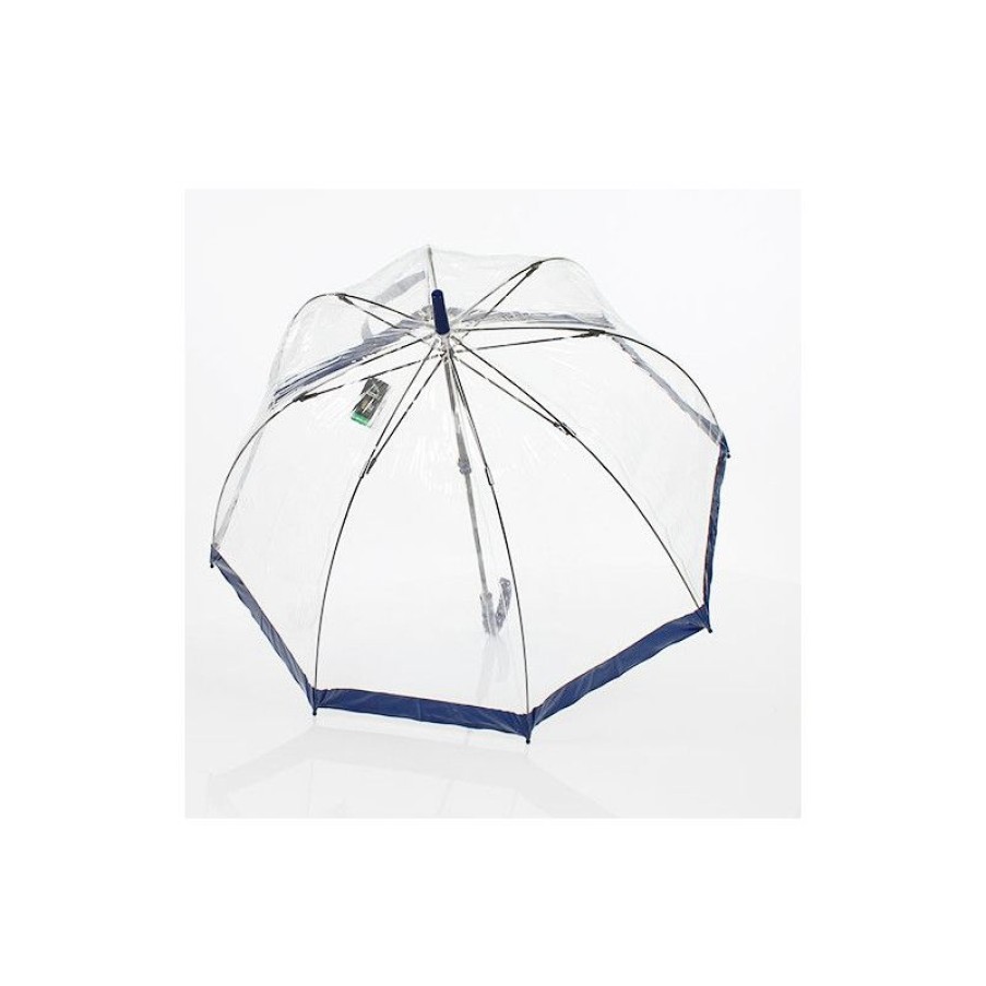 Clearance Parapluie Transparent Bleu Navy Fulton