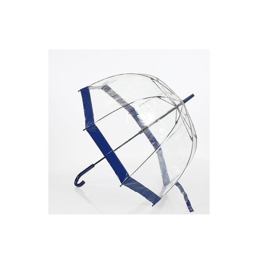 Clearance Parapluie Transparent Bleu Navy Fulton