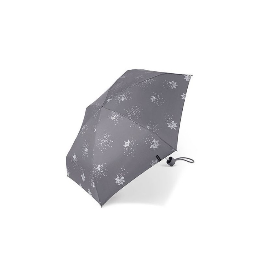 Online Mini Parapluie Pliant Pochon Esprit Gris Argent