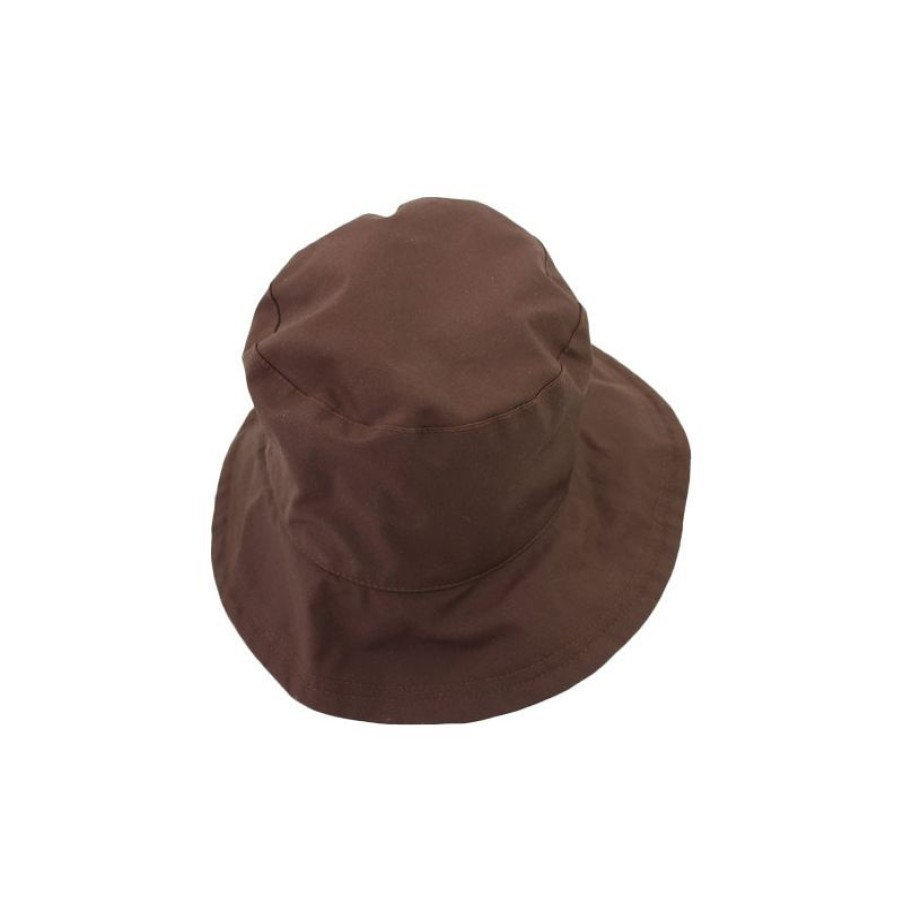 New Chapeau De Pluie Femme Marron Coton Huil Sec