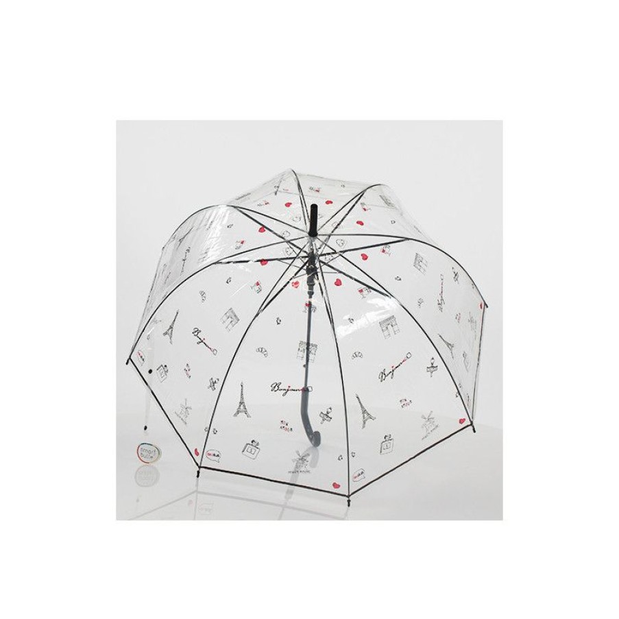 Wholesale Parapluie Transparent Bonjour Paris