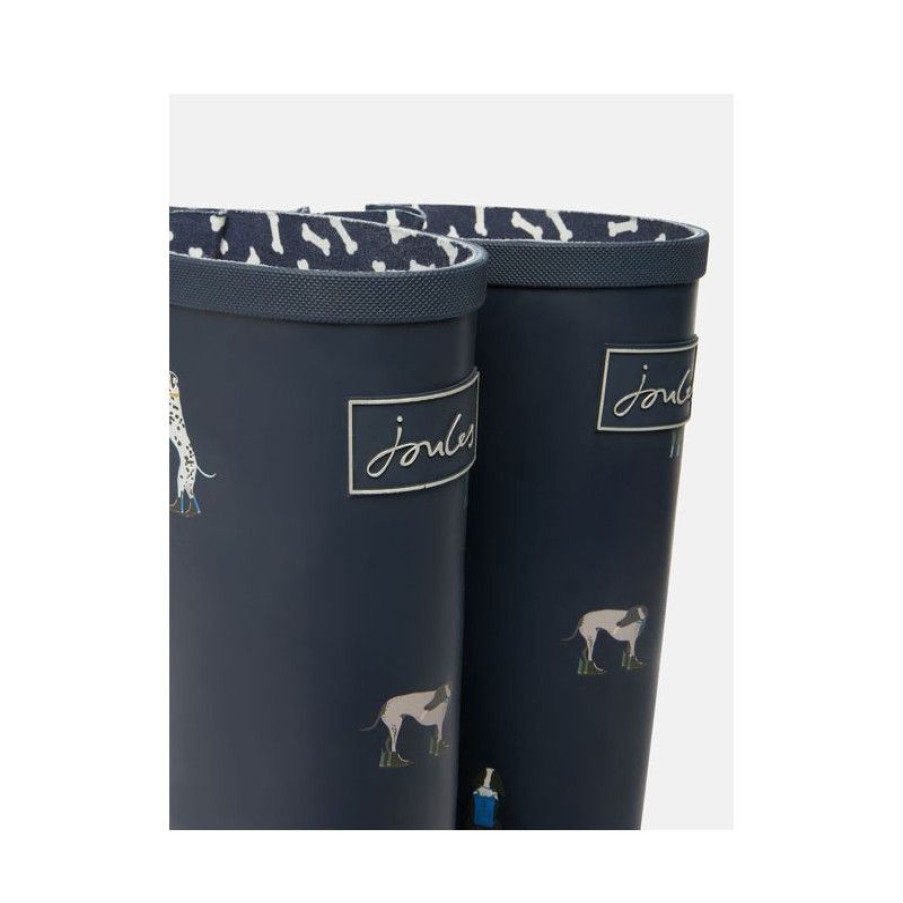 Hot Bottes De Pluie Dogs Fantaisie Bleu Marine