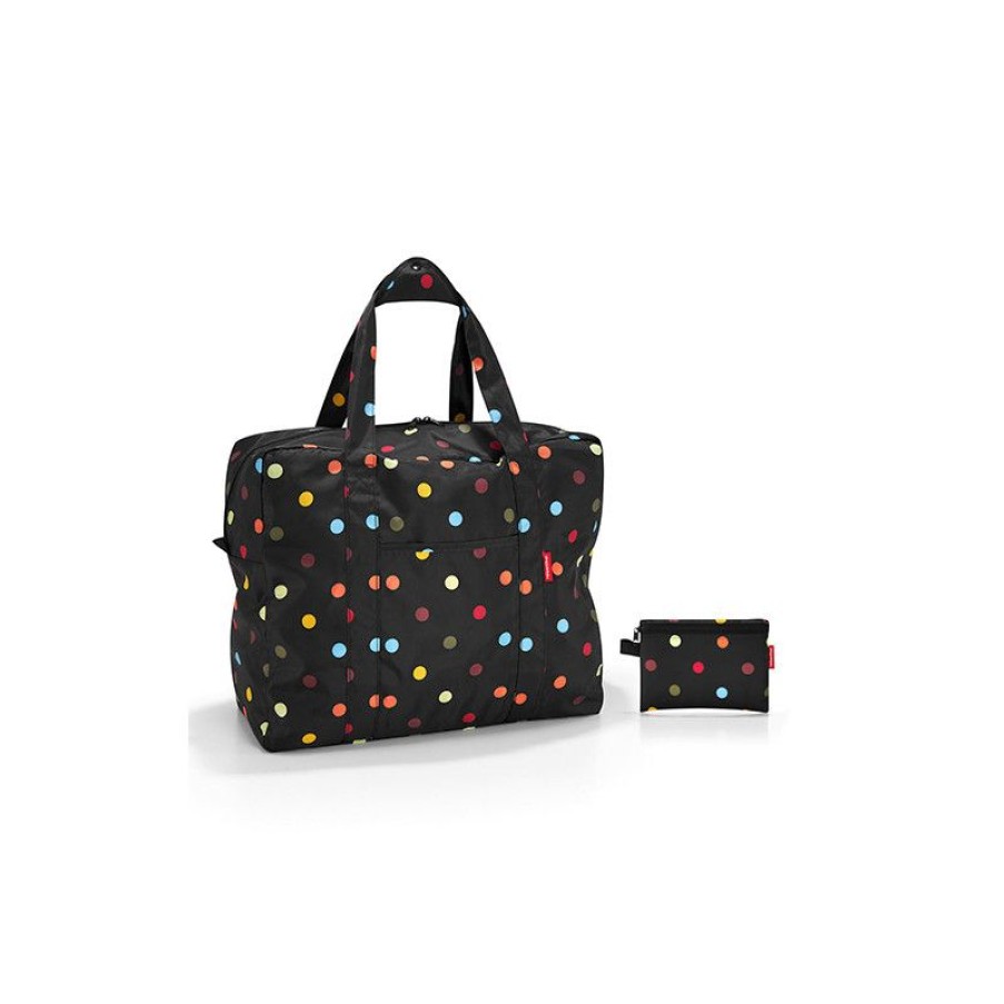 Best Sac De Voyage Pliable Noir Et Pois Multicolores