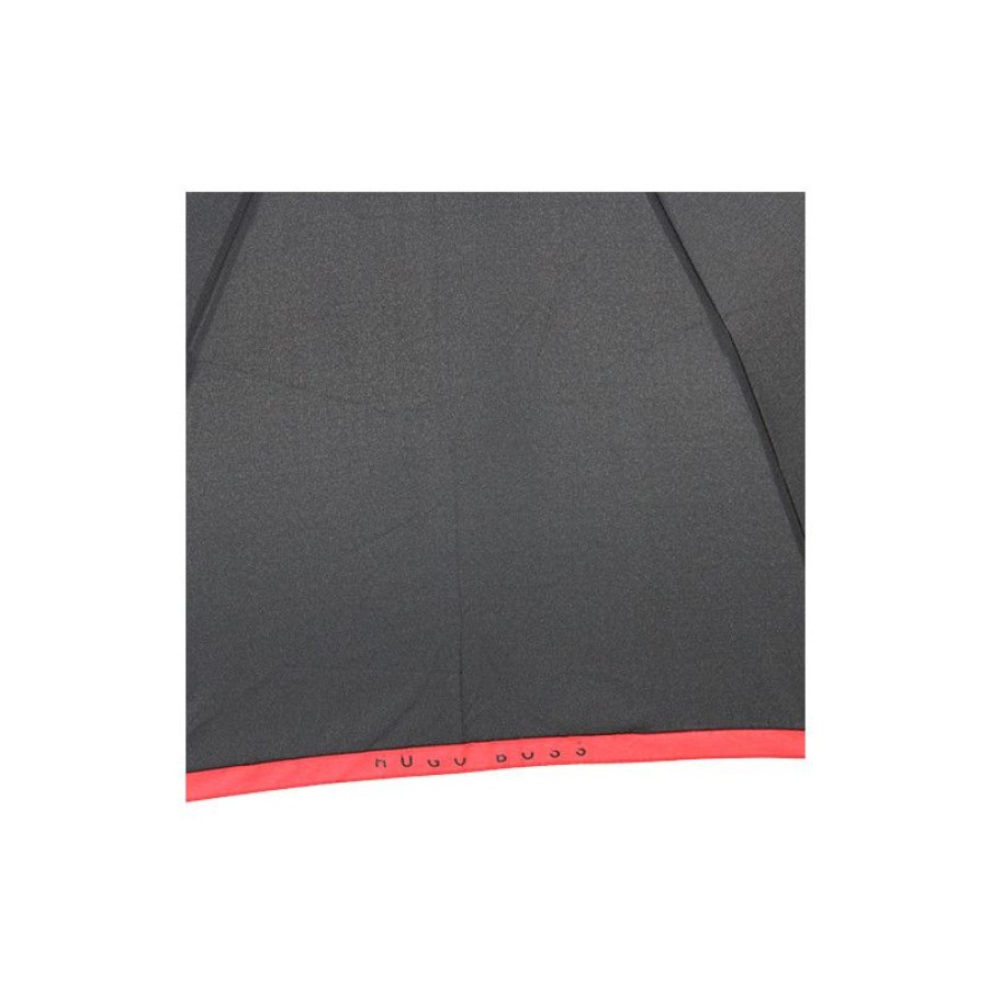 New Parapluie Pliant Noir Liseret Rouge Hugo Boss