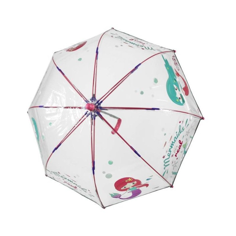 Clearance Parapluie Cloche Enfant Transparent Sirne Bande Rflchissante