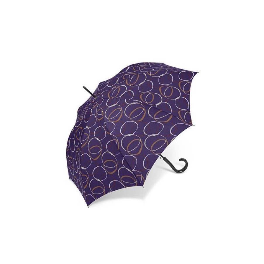 New Grand Parapluie Cardin Cercles En Violet