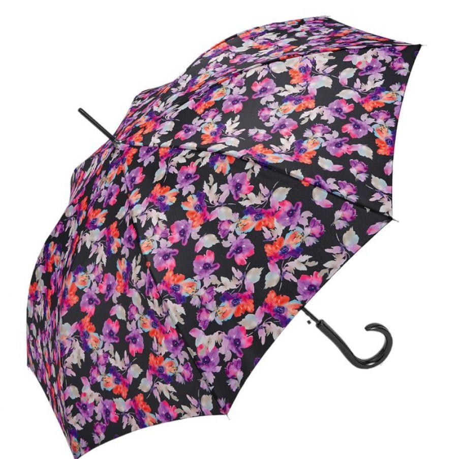 Best Parapluie Original Cardin Motif Floral Noir