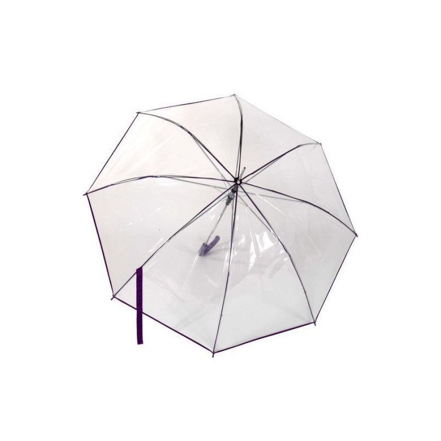 Clearance Parapluie Rainy Days Transparent Automatique Liseret Violet