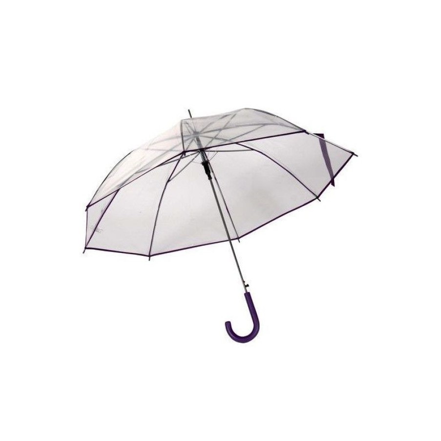 Clearance Parapluie Rainy Days Transparent Automatique Liseret Violet